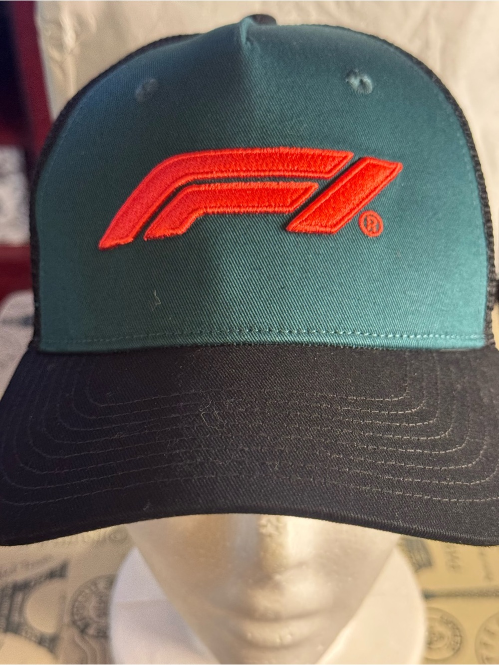 Formula 1 F1 Trucker Hat Snapback Black Green Red Logo Racing Cap Official